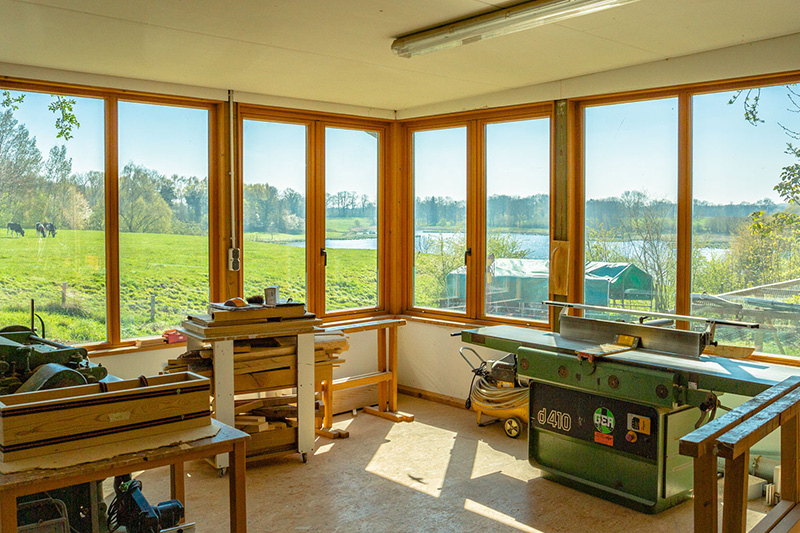 Ausblick aus der Werkstatt der Tischlerei Sienknecht